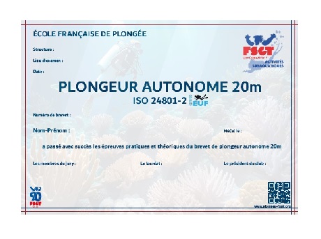 Pa20 - Plongeur autonome 20m