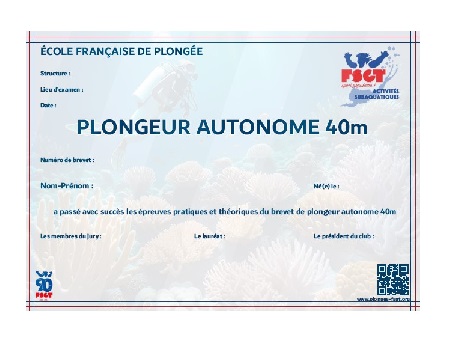 Pa40 - Plongeur autonome 40m